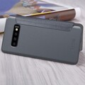 Полиуретановый чехол книга Nillkin Sparkle Leather Case Черный для Samsung Galaxy S10 Plus(#4)