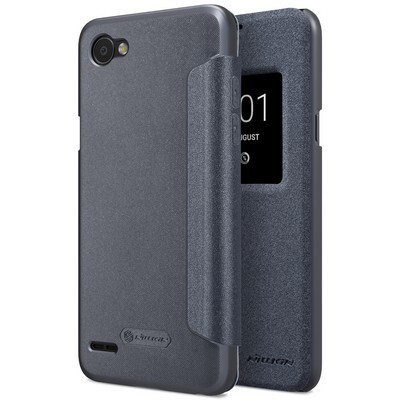 Полиуретановый чехол книга Nillkin Sparkle Leather Case Black для LG Q6(4)