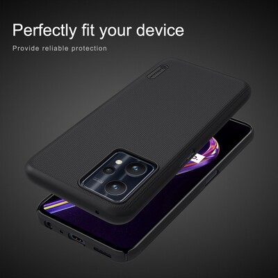 Пластиковый чехол с подставкой Nillkin Super Frosted Shield Черный для Realme 9 Pro(3)