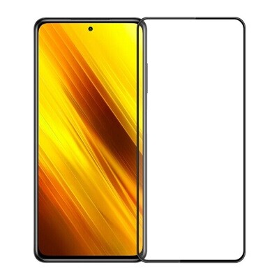 Противоударное защитное стекло Full Glue 0.3mm черное для Xiaomi Poco X3/ Poco X3 Pro(1)
