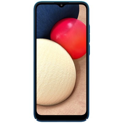 Пластиковый чехол с подставкой Nillkin Super Frosted Shield Синий для Samsung Galaxy M02s(2)