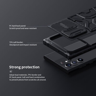 Противоударная-накладка Nillkin Adventurer Pro Case Черная для Samsung Galaxy S23 Ultra(6)