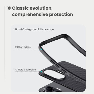 Пластиковый чехол Nillkin Super Frosted Shield Pro Черный для Xiaomi Poco F7(4)