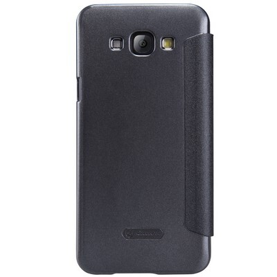 Полиуретановый чехол Nillkin Sparkle Leather Case Black для Samsung Galaxy A8(2)