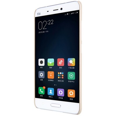 Пластиковый чехол с пленкой Nillkin Super Frosted Shield Gold для Xiaomi Mi5(2)