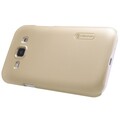 Пластиковый чехол с пленкой Nillkin Super Frosted Shield Gold для Samsung Galaxy J1(#3)