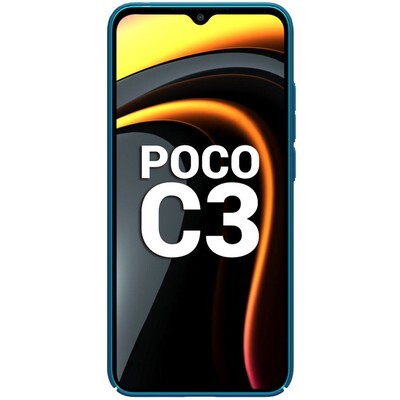 Пластиковый чехол с подставкой Nillkin Super Frosted Shield Синий для Xiaomi Poco C3(2)