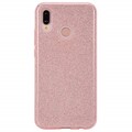 Силиконовый чехол Glitter Cover розовый для Huawei P20 Lite(#2)