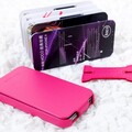 Кожаный чехол-книга HOCO Pink для Apple iPhone 4/4S(#3)