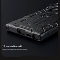 Противоударная-накладка с пластиной MagSafe Nillkin CamShield Armor Prop Magnetic Case Синяя для Samsung Galaxy S24 Ultra(#8)