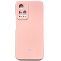 Силиконовый чехол Silicone Case с закрытым низом и защитой камеры светло-розовый для Xiaomi Redmi Note 11 Pro+ 5G(#1)