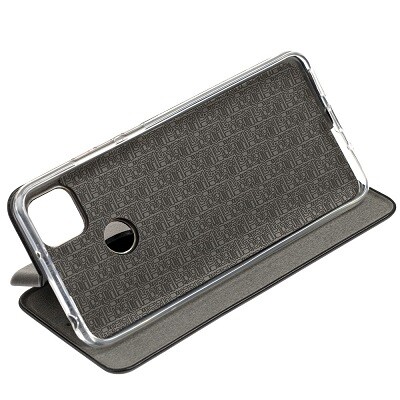 Чехол-книга на основе из силикона Book Case New 3D черный для Xiaomi Redmi 9C(3)