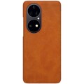 Кожаный чехол Nillkin Qin Leather Case Коричневый  для Huawei P50 Pro(#2)