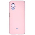 Силиконовый чехол Silicone Case с закрытым низом и защитой камеры светло-розовый для Xiaomi Poco M5(#1)