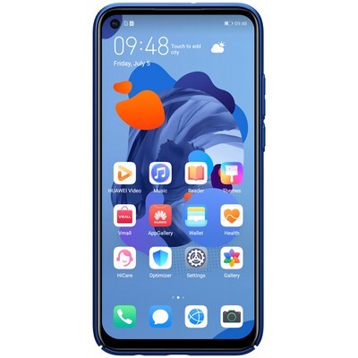 Пластиковый чехол с подставкой Nillkin Super Frosted Shield Темно-Синий для Huawei P20 Lite 2019 (Nova 5i)(2)