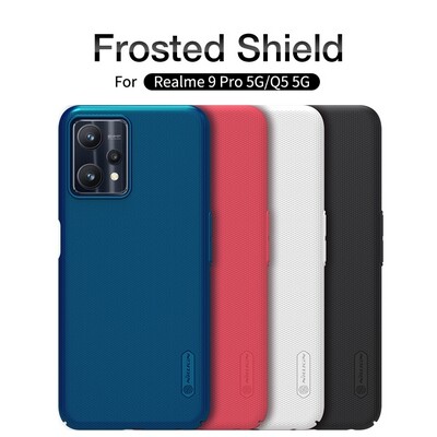 Пластиковый чехол с подставкой Nillkin Super Frosted Shield Черный для Realme 9 Pro(5)