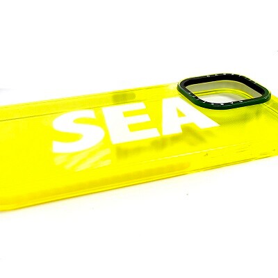 Силиконовый чехол Casetify Sea желтый  для Apple iPhone 13 Pro(2)