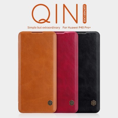 Кожаный чехол Nillkin Qin Leather Case Красный для Huawei P40 Pro Plus(5)