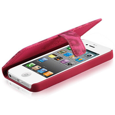 Кожаный чехол Nuoku Leopard Series Case Pink для Apple iPhone 5/5s/SE(2)
