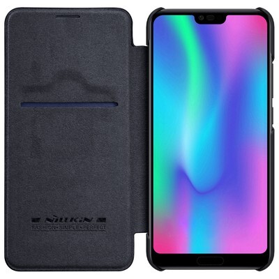 Кожаный чехол Nillkin Qin Leather Case Черный для Huawei Honor 10(3)