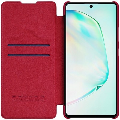 Кожаный чехол Nillkin Qin Leather Case Красный для Samsung Galaxy S10 Lite(3)