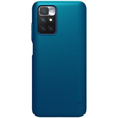 Пластиковый чехол с подставкой Nillkin Super Frosted Shield Синий для Xiaomi Redmi 10 / Redmi 10 2022(1)