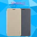 Полиуретановый чехол книга Nillkin Sparkle Leather Case Золотой для Samsung Galaxy J4(#5)