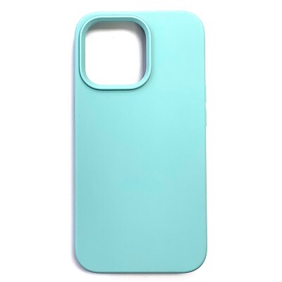 Силиконовый чехол Liquid Silicone Case с закрытым низом бирюзовый для Apple iPhone 13 Pro(1)