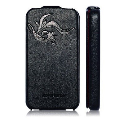 Кожаный чехол книга HOCO Leather Case Earl Fashion Black для Apple iPhone 4/4S(1)