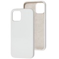 Силиконовый чехол Silicone с открытым низом белый для Apple iPhone 12 Pro Max(#1)