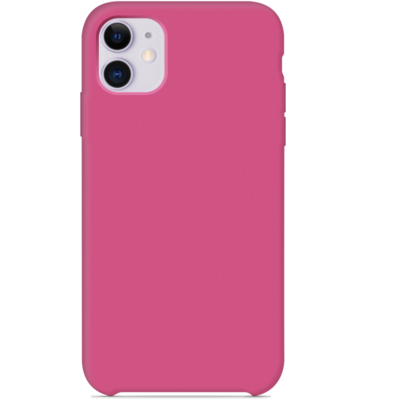 Силиконовый чехол красно-розовый для Apple iPhone 11(5)