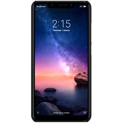 Пластиковый чехол с подставкой Nillkin Super Frosted Shield Черный для Xiaomi Redmi Note 6 Pro(2)