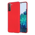 Силиконовый чехол Silicone Case красный для Samsung Galaxy S21 Plus(#1)