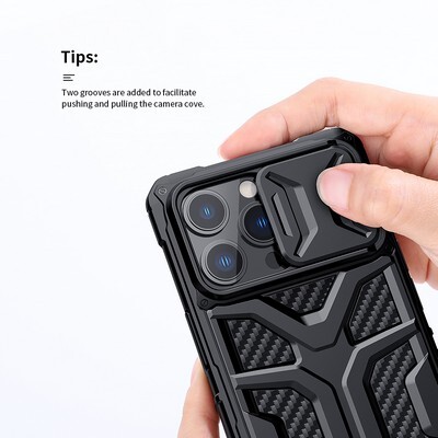 Противоударная-накладка Nillkin Adventurer Case Черная для Apple iPhone 13 Pro Max(8)