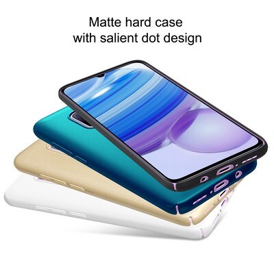 Пластиковый чехол с подставкой Nillkin Super Frosted Shield Черный для Xiaomi Redmi 10X 5G ( 10X Pro 5G)(3)