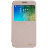 Полиуретановый чехол Nillkin Sparkle Leather Case Gold для Samsung Galaxy E5