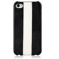 Кожаный чехол Nuoku Flip Series Black/White для Apple iPhone 4/4S(#2)