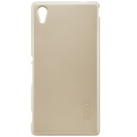Пластиковый чехол с пленкой Nillkin Super Frosted Shield Gold для Sony Xperia M4 Aqua