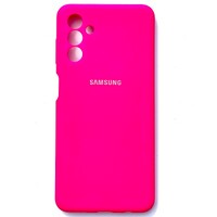 Силиконовый чехол с микрофиброй Silicone Case ярко-розовый для Samsung Galaxy A13 5G