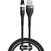 Кабель Baseus Zinc Magnetic Safe Fast Charging Data Cable USB to Lightning 2.4A (CALXC-KG1) магнитный 1m черный