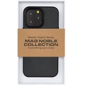 Кожаный чехол с пластиной Magsafe K-ZDoo Mag Noble Collection черный для Apple iPhone 15 Pro Max(#5)