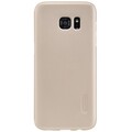 Пластиковый чехол с пленкой Nillkin Super Frosted Shield Gold для Samsung G935F Galaxy S7 Edge(#1)