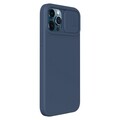 Силиконовая накладка Nillkin CamShield Silky Silicone Case Синяя для Apple iPhone 12 Pro Max(#2)