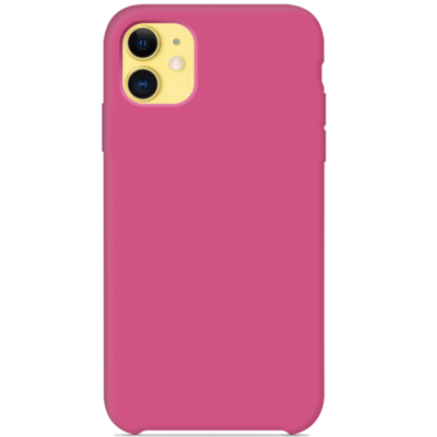 Силиконовый чехол красно-розовый для Apple iPhone 11(2)