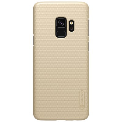 Пластиковый чехол с пленкой Nillkin Super Frosted Shield Золотой для Samsung G960 Galaxy S9(1)