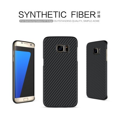 Пластиковый чехол Nillkin Synthetic Fiber Черный (Black) для Samsung G935F Galaxy S7 Edge(4)