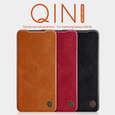 Кожаный чехол Nillkin Qin Leather Case Красный для Samsung Galaxy A33(4)