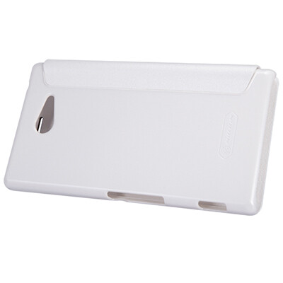 Полиуретановый чехол Nillkin Sparkle Leather Case White  для Sony Xperia M2 Dual S50h(4)