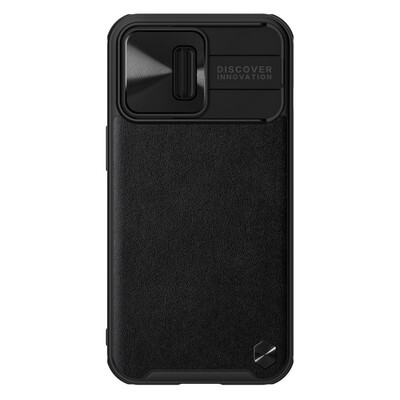 Силиконовая накладка Nillkin CamShield Leather Case Черная для Apple iPhone 13 Pro Max(1)