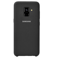 Силиконовый чехол Silicone Case черный для Samsung Galaxy A6 Plus (2018)